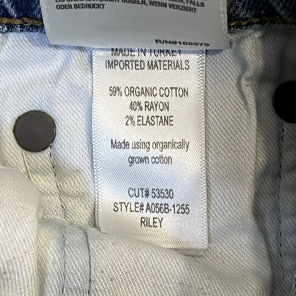 Agolde Riley Distressed Ripped High-Rise Cropped Jeans Size 24 Boho Modern Luxe - Picture 10 of 10
